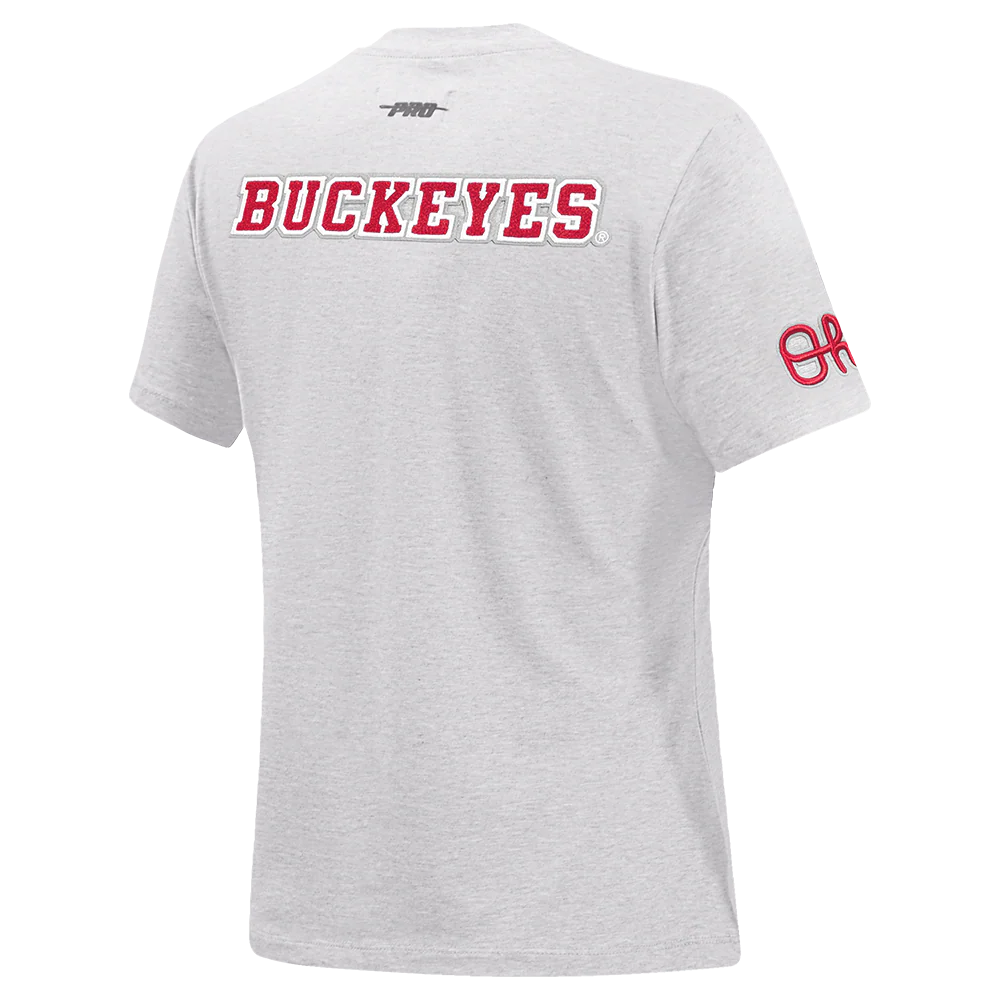 OHIO STATE UNIVERSITY CLASSIC SHORT SLEEVE WOMEN'S SLIM FIT TEE (HEATHER GREY) - Image 3
