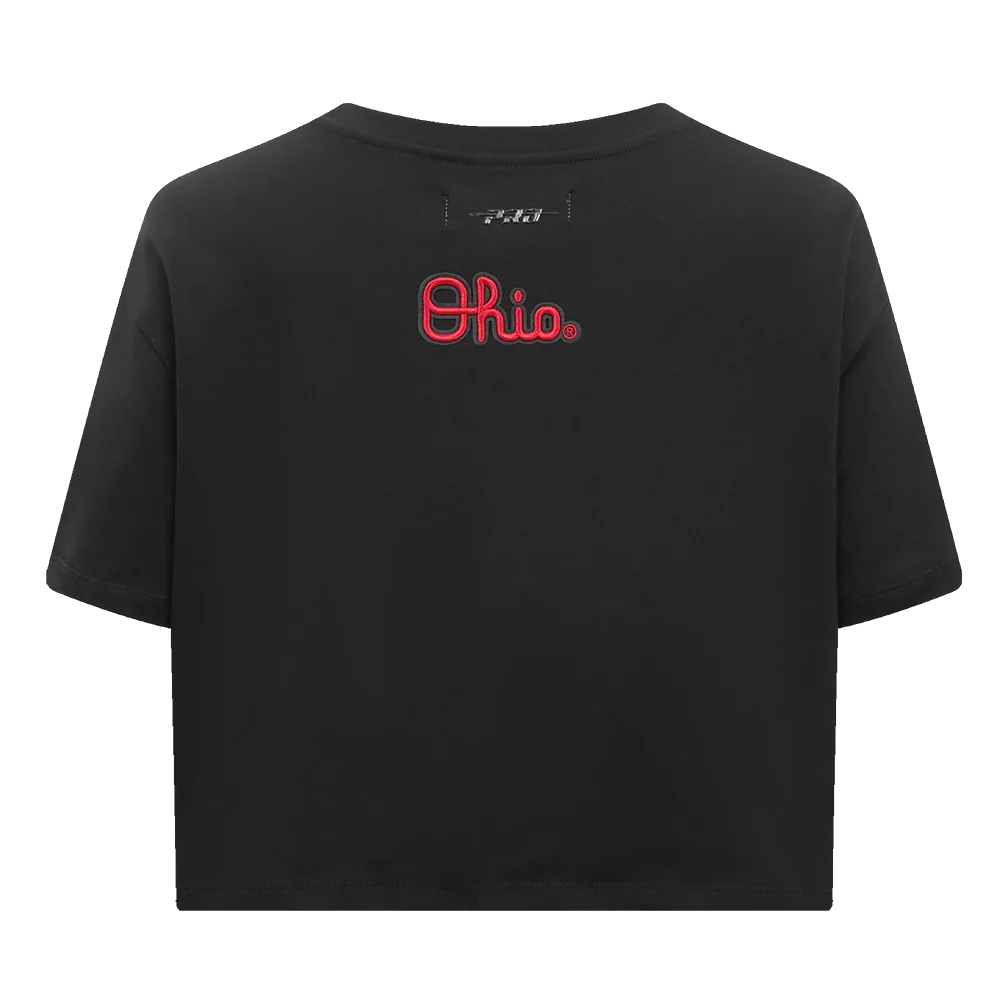 OHIO STATE UNIVERSITY CLASSIC WOMEN'S BOXY TEE (BLACK) - Image 6