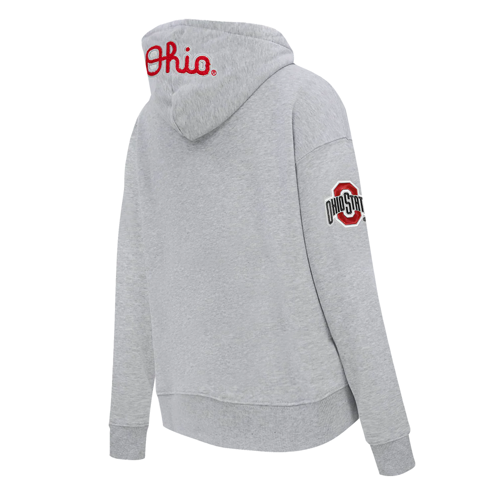 OHIO STATE UNIVERSITY CLASSIC WOMEN'S PULLOVER HOODIE (HEATHER GREY) - Image 5