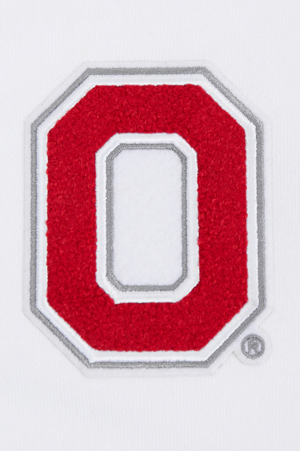 OHIO STATE UNIVERSITY CLASSIC WOMEN'S RIB CROPPED PULLOVER HOODIE (WHITE/BLACK) - Image 5