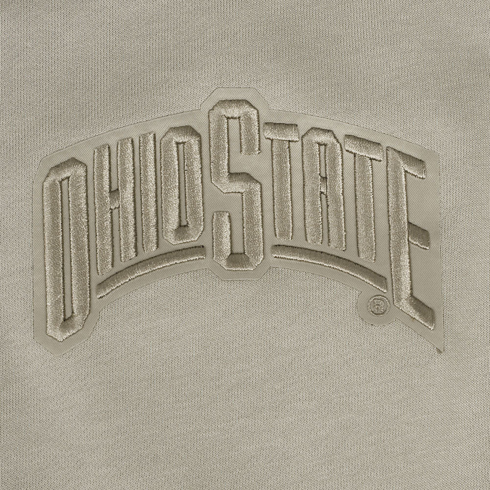 COLLEGE OHIO STATE UNIVERSITY WINGSPAN WOMEN'S FLC CREWNECK (TAUPE) - Image 9