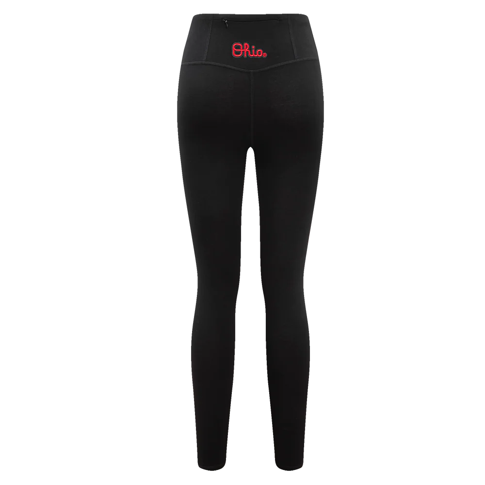 OHIO STATE UNIVERSITY CLASSIC WOMEN'S HIGH WAIST JERSEY LEGGING (BLACK) - Image 4