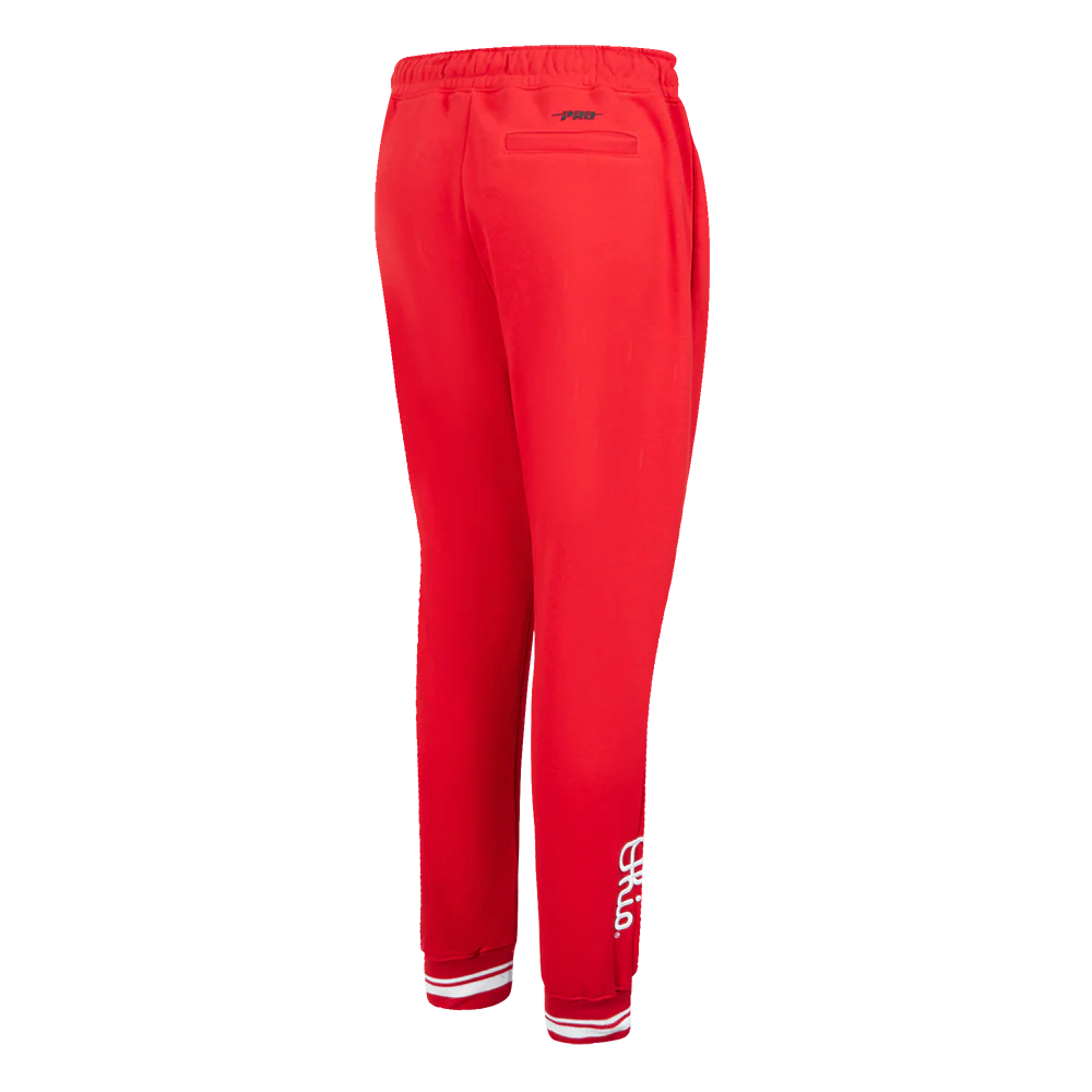 OHIO STATE UNIVERSITY CLASSIC WOMEN'S RIB FLEECE SWEATPANT (RED) - Image 4