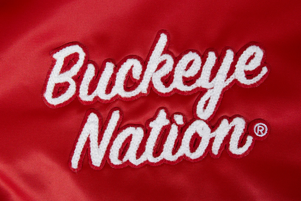 OHIO STATE UNIVERSITY CLASSIC WOMEN'S SATIN JACKET (RED) - Image 5