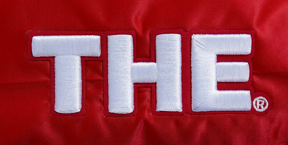 OHIO STATE UNIVERSITY CLASSIC WOMEN'S SATIN JACKET (RED) - Image 8