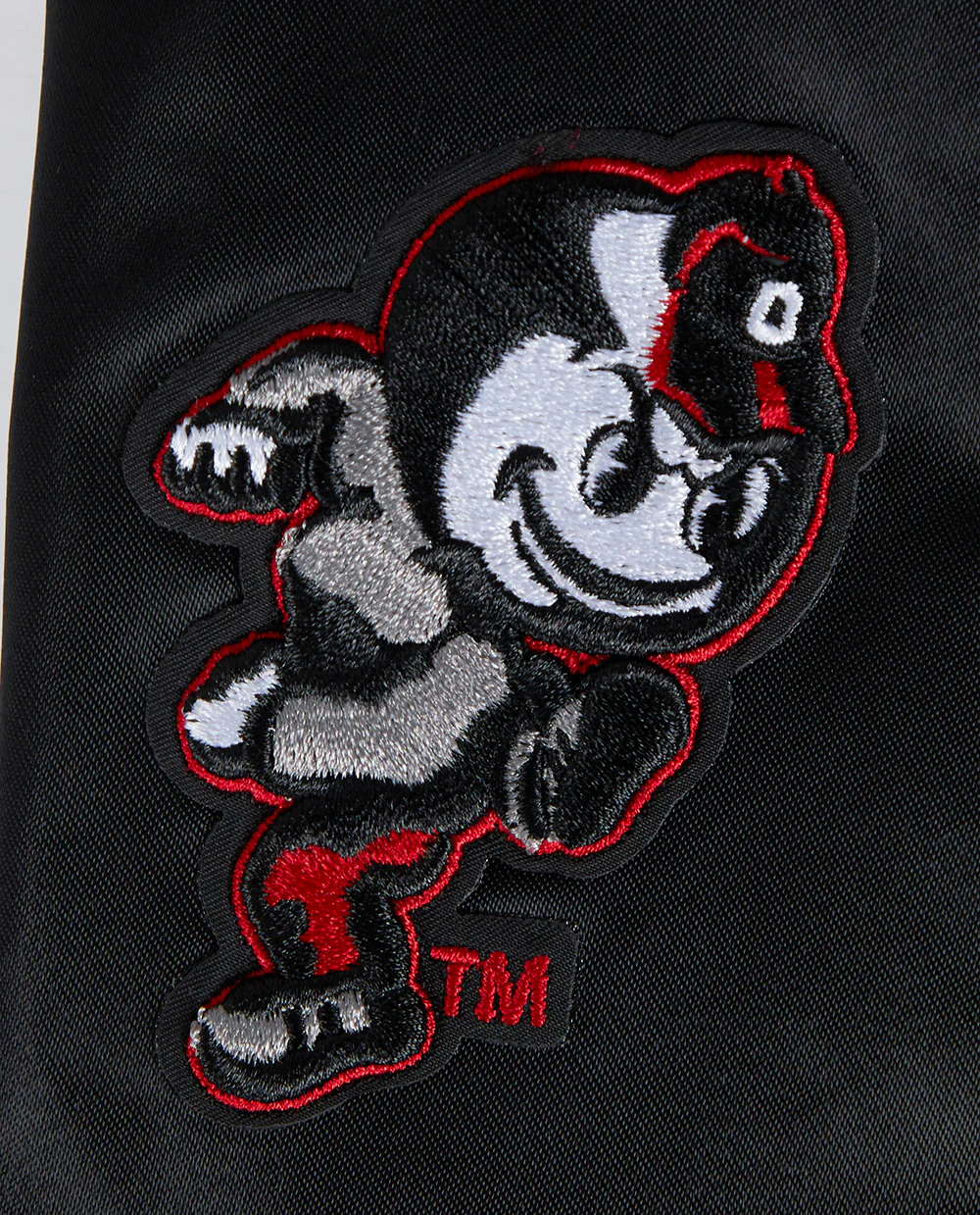 OHIO STATE UNIVERSITY CLASSIC WOMEN'S RIB SATIN JACKET (BLACK/RED/BLACK) - Image 7