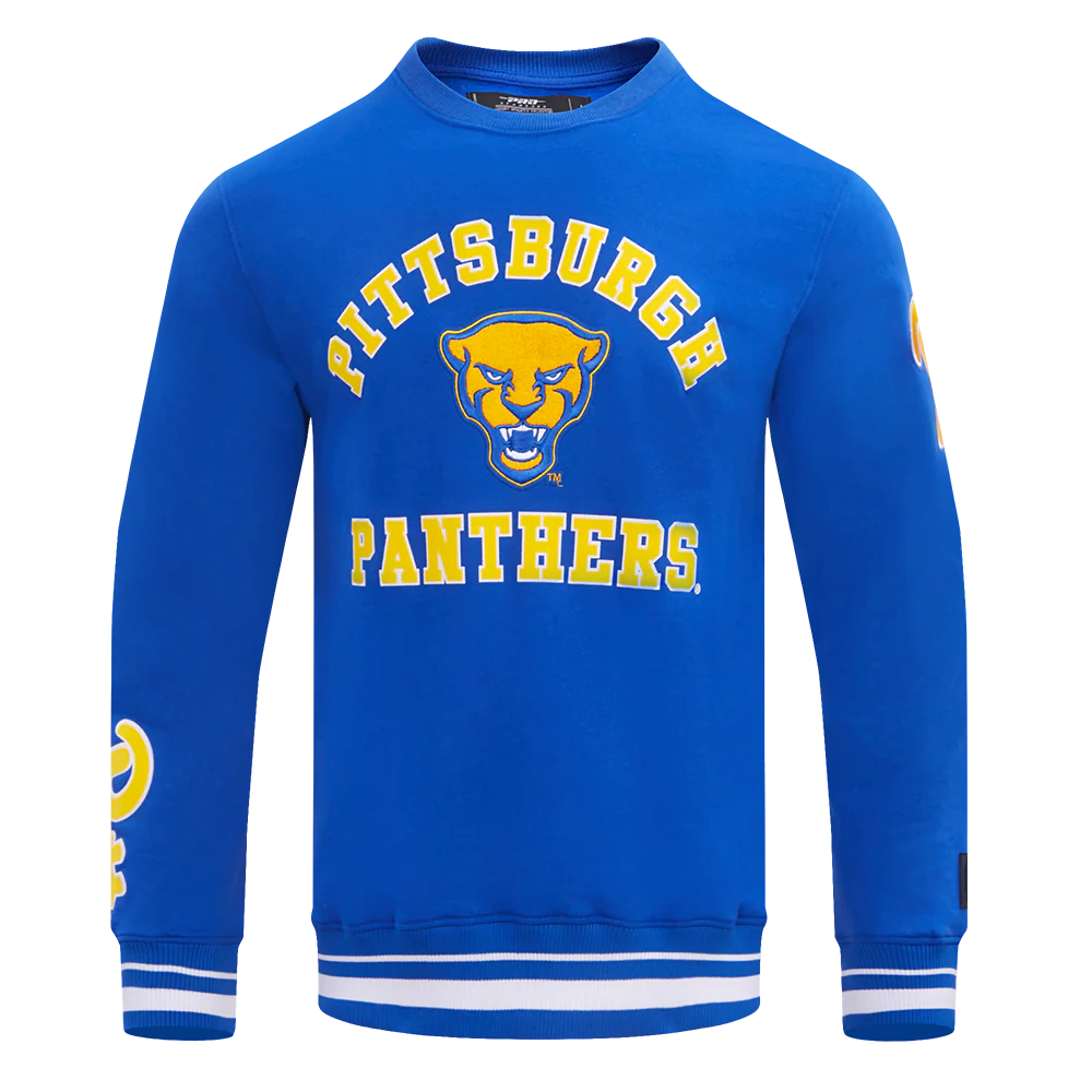 UNIVERSITY OF PITTSBURGH CLASSIC MEN'S STACKED LOGO CREWNECK (ROYAL BLUE)