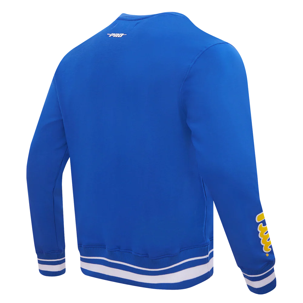 UNIVERSITY OF PITTSBURGH CLASSIC MEN'S STACKED LOGO CREWNECK (ROYAL BLUE) - Image 3