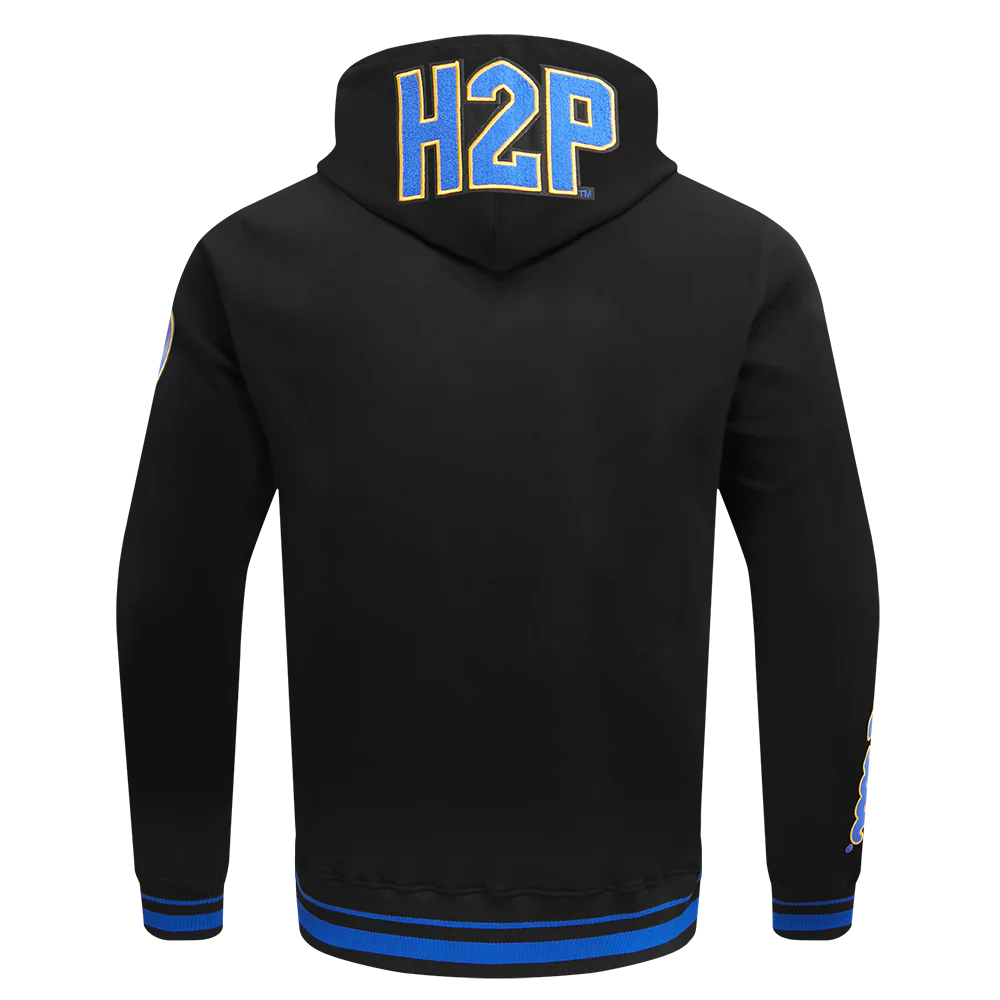 UNIVERSITY OF PITTSBURGH CLASSIC MEN'S STACKED LOGO PULLOVER HOODIE (BLACK/ROYAL BLUE/BLACK) - Image 4