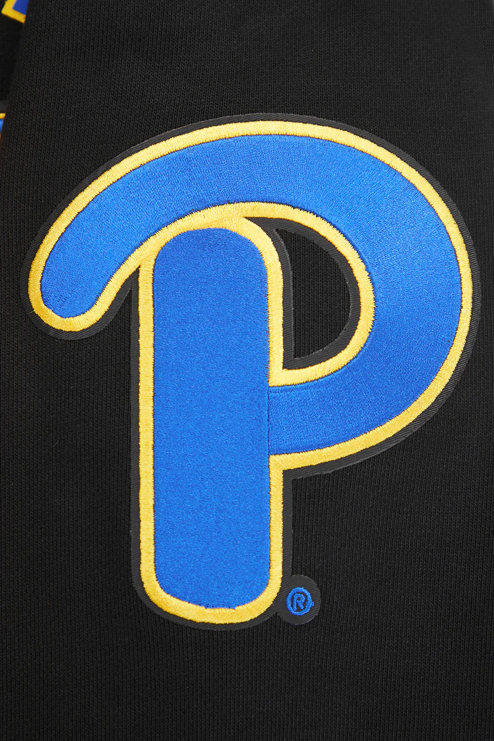 UNIVERSITY OF PITTSBURGH CLASSIC MEN'S STACKED LOGO PULLOVER HOODIE (BLACK/ROYAL BLUE/BLACK) - Image 7