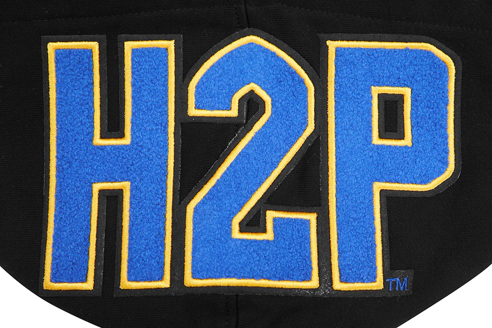 UNIVERSITY OF PITTSBURGH CLASSIC MEN'S STACKED LOGO PULLOVER HOODIE (BLACK/ROYAL BLUE/BLACK) - Image 8