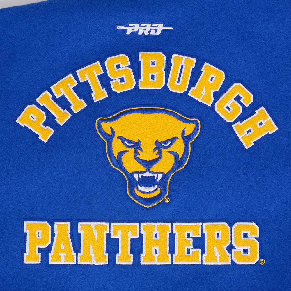 UNIVERSITY OF PITTSBURGH CLASSIC WOOL VARSITY JACKET (ROYAL BLUE/WHITE) - Image 7