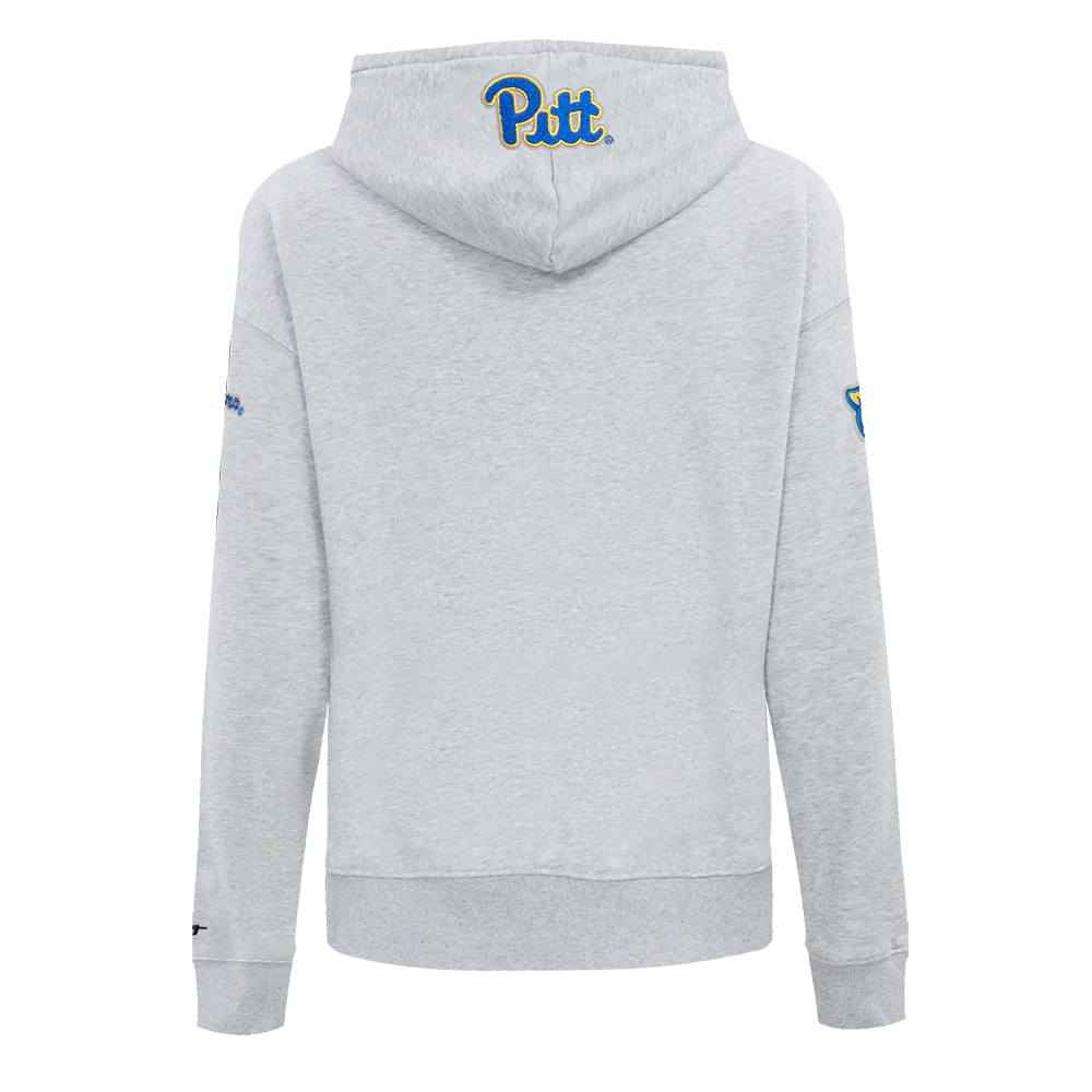 COLLEGE UNIVERSITY OF PITTSBURGH CLASSIC WOMEN'S FLC PO HOODIE (HEATHER GREY) - Image 5