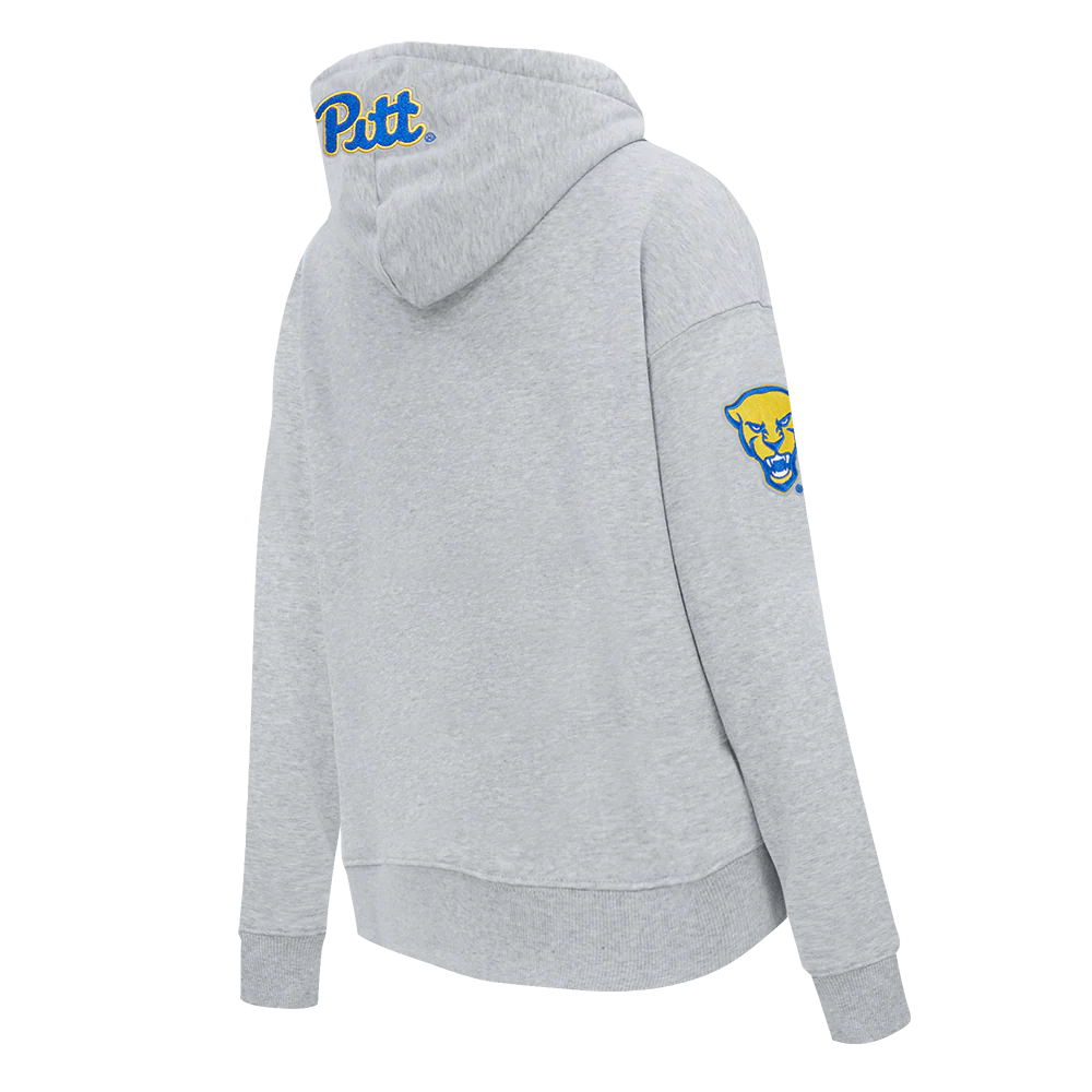 COLLEGE UNIVERSITY OF PITTSBURGH CLASSIC WOMEN'S FLC PO HOODIE (HEATHER GREY) - Image 6