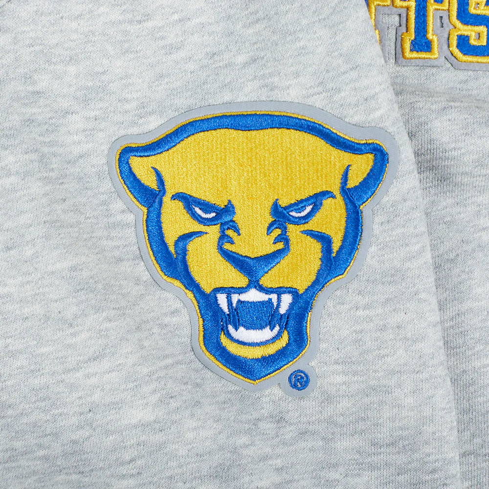 COLLEGE UNIVERSITY OF PITTSBURGH CLASSIC WOMEN'S FLC PO HOODIE (HEATHER GREY) - Image 7