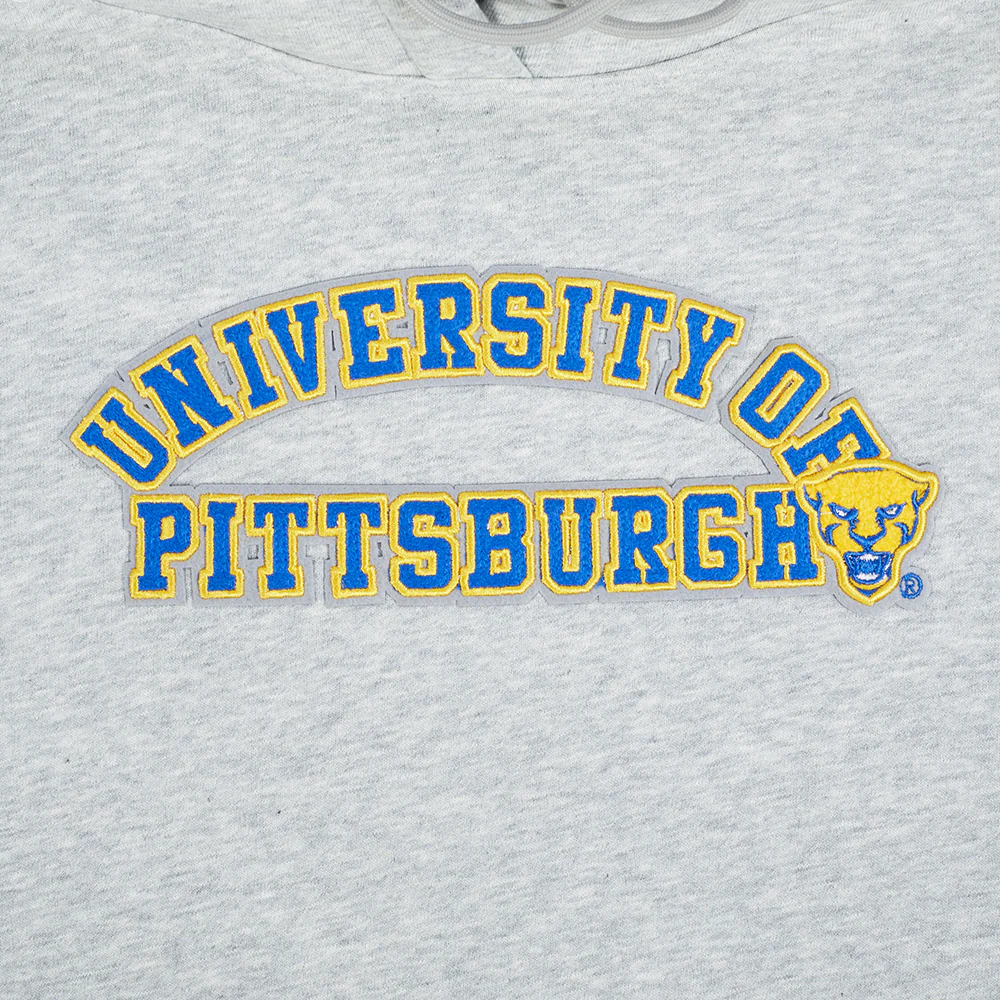 COLLEGE UNIVERSITY OF PITTSBURGH CLASSIC WOMEN'S FLC PO HOODIE (HEATHER GREY) - Image 9