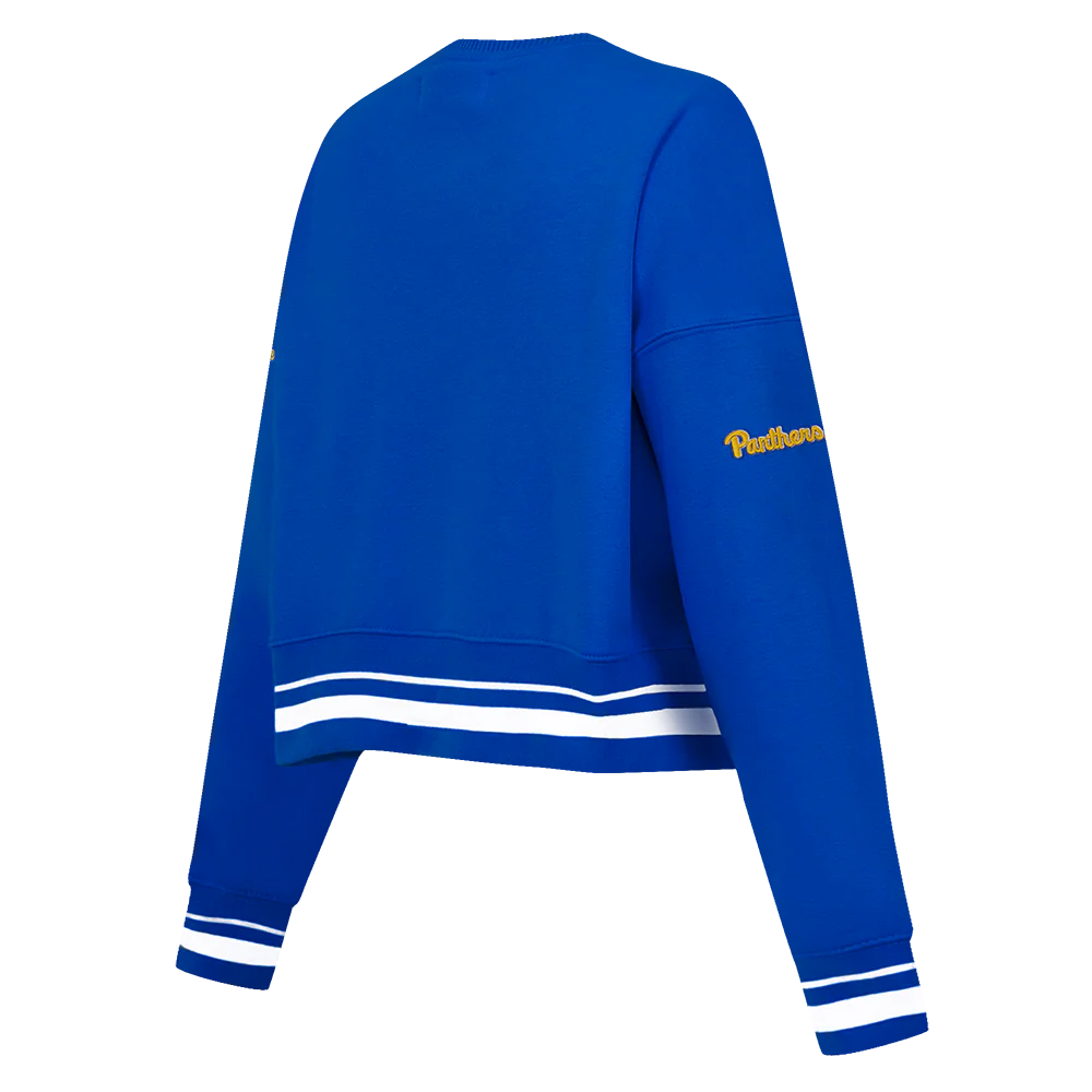 UNIVERSITY OF PITTSBURGH CLASSIC WOMEN'S RIB FLC CREWNECK (ROYAL BLUE) - Image 4