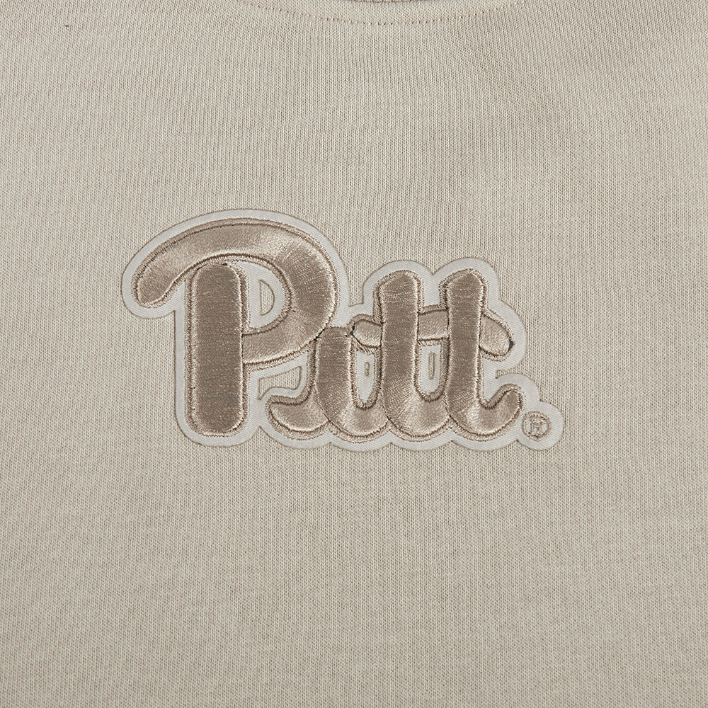 COLLEGE UNIVERSITY OF PITTSBURGH WINGSPAN WOMEN'S FLC CREWNECK (TAUPE) - Image 9