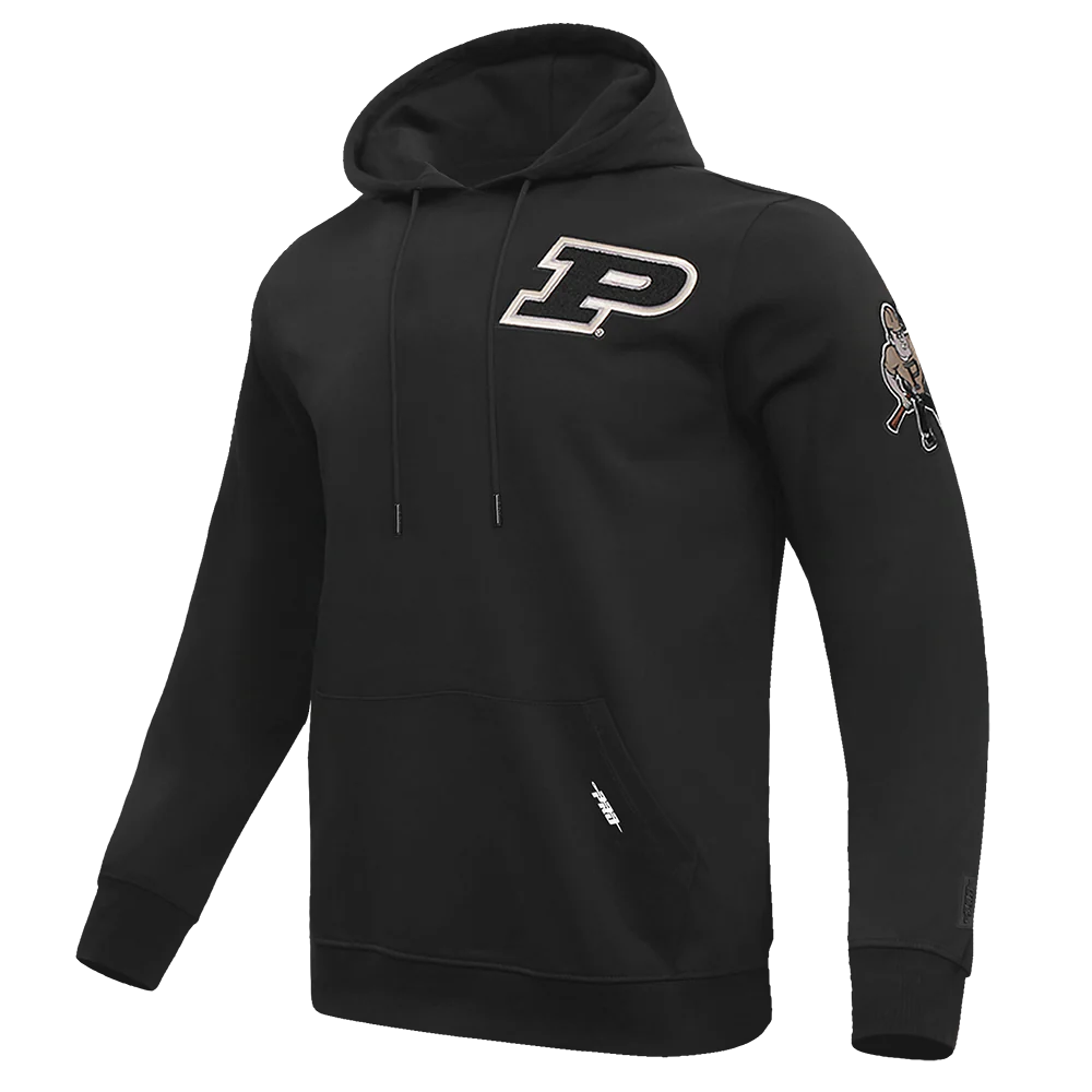 PURDUE UNIVERSITY CLASSIC MEN'S PULLOVER HOODIE (BLACK) - Image 4