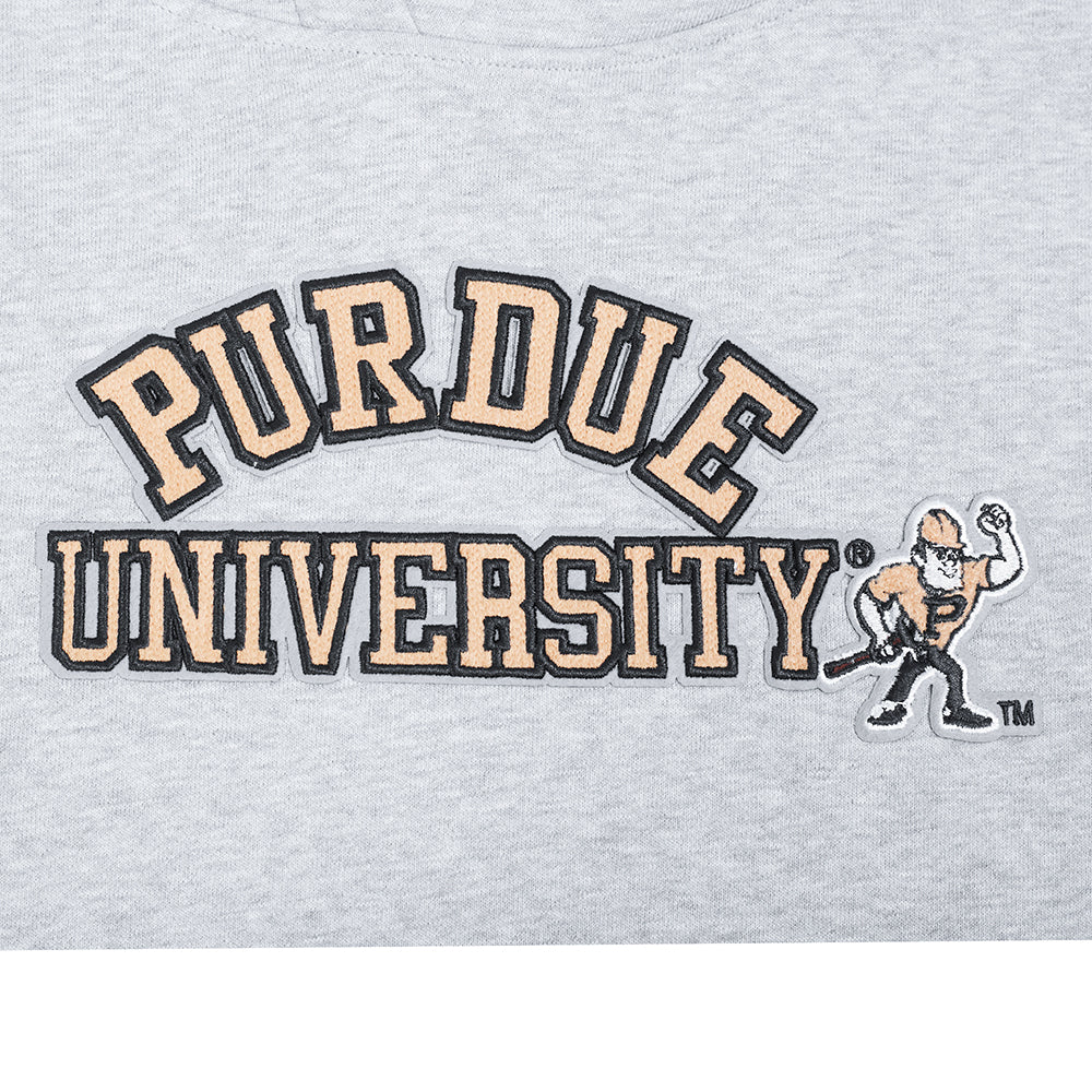 COLLEGE PURDUE UNIVERSITY CLASSIC WOMEN'S FLC PO HOODIE (HEATHER GREY) - Image 10