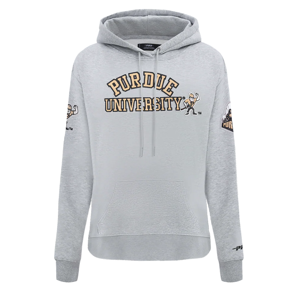 COLLEGE PURDUE UNIVERSITY CLASSIC WOMEN'S FLC PO HOODIE (HEATHER GREY) - Image 3