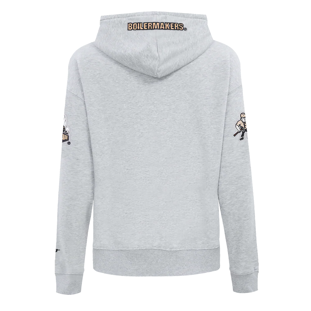 COLLEGE PURDUE UNIVERSITY CLASSIC WOMEN'S FLC PO HOODIE (HEATHER GREY) - Image 5