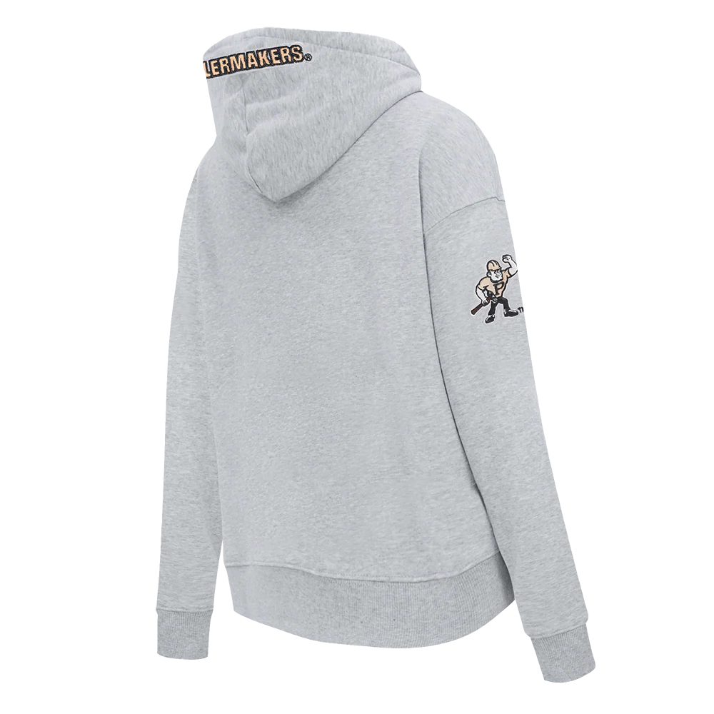 COLLEGE PURDUE UNIVERSITY CLASSIC WOMEN'S FLC PO HOODIE (HEATHER GREY) - Image 6