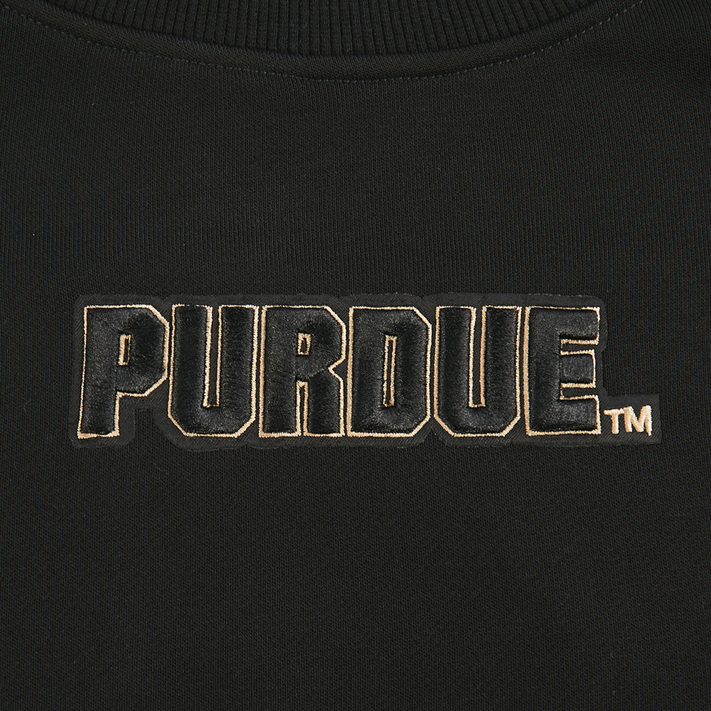 COLLEGE PURDUE UNIVERSITY WINGSPAN WOMEN'S FLC CREWNECK (BLACK) - Image 15