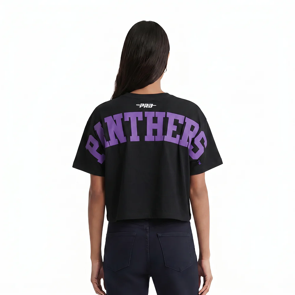 COLLEGE PRAIRIE VIEW A&M UNIVERSITY WINGSPAN WOMEN'S SJ BOXY TEE (BLACK)