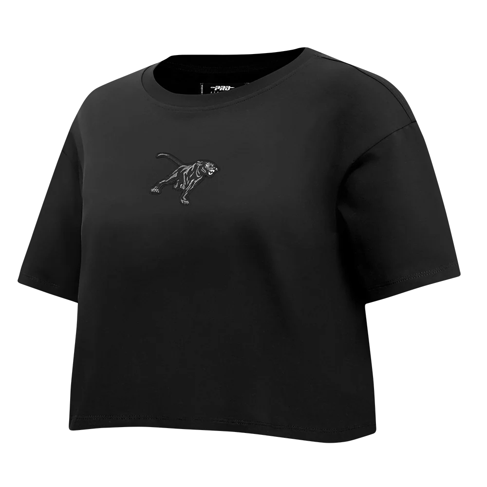 COLLEGE PRAIRIE VIEW A&M UNIVERSITY WINGSPAN WOMEN'S SJ BOXY TEE (BLACK) - Image 4