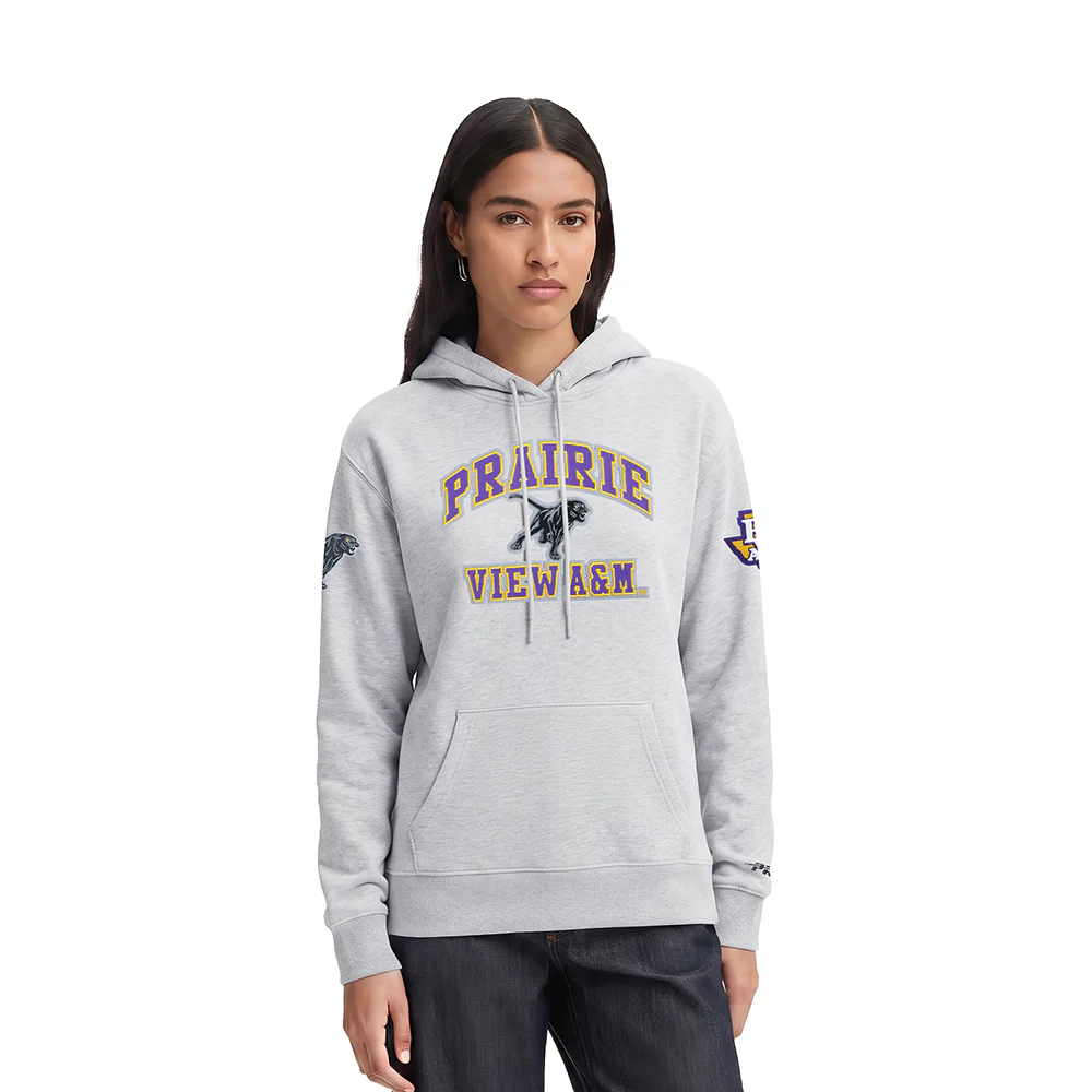 COLLEGE PRAIRIE VIEW A&M UNIVERSITY CLASSIC WOMEN'S FLC PO HOODIE (HEATHER GREY)