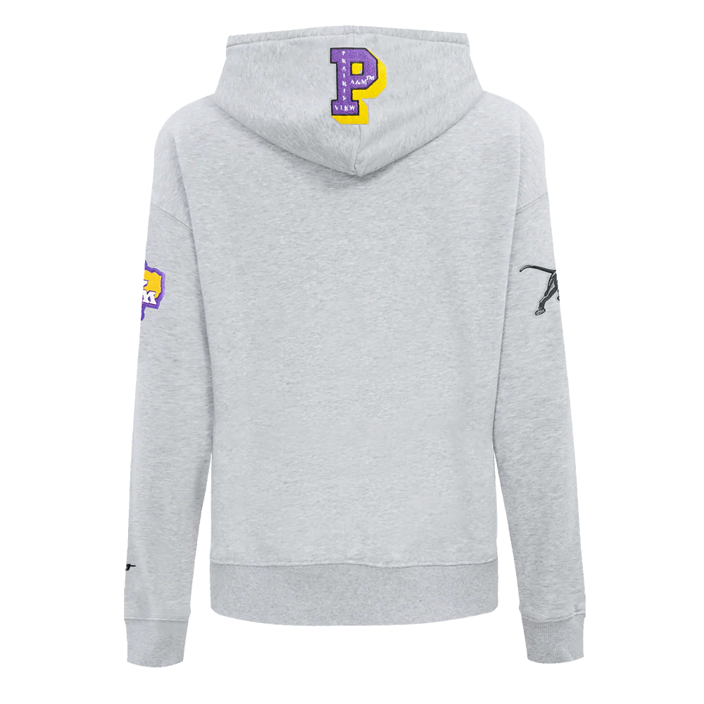 COLLEGE PRAIRIE VIEW A&M UNIVERSITY CLASSIC WOMEN'S FLC PO HOODIE (HEATHER GREY) - Image 5