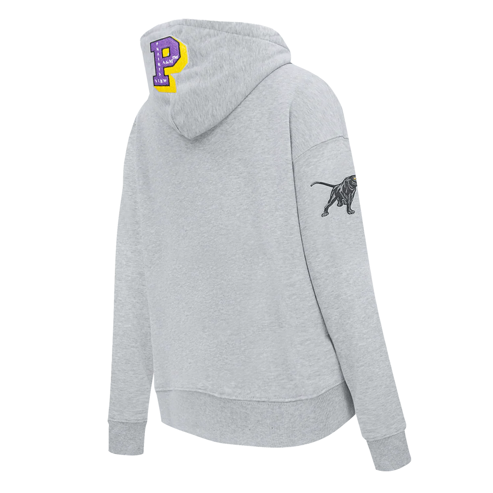 COLLEGE PRAIRIE VIEW A&M UNIVERSITY CLASSIC WOMEN'S FLC PO HOODIE (HEATHER GREY) - Image 6