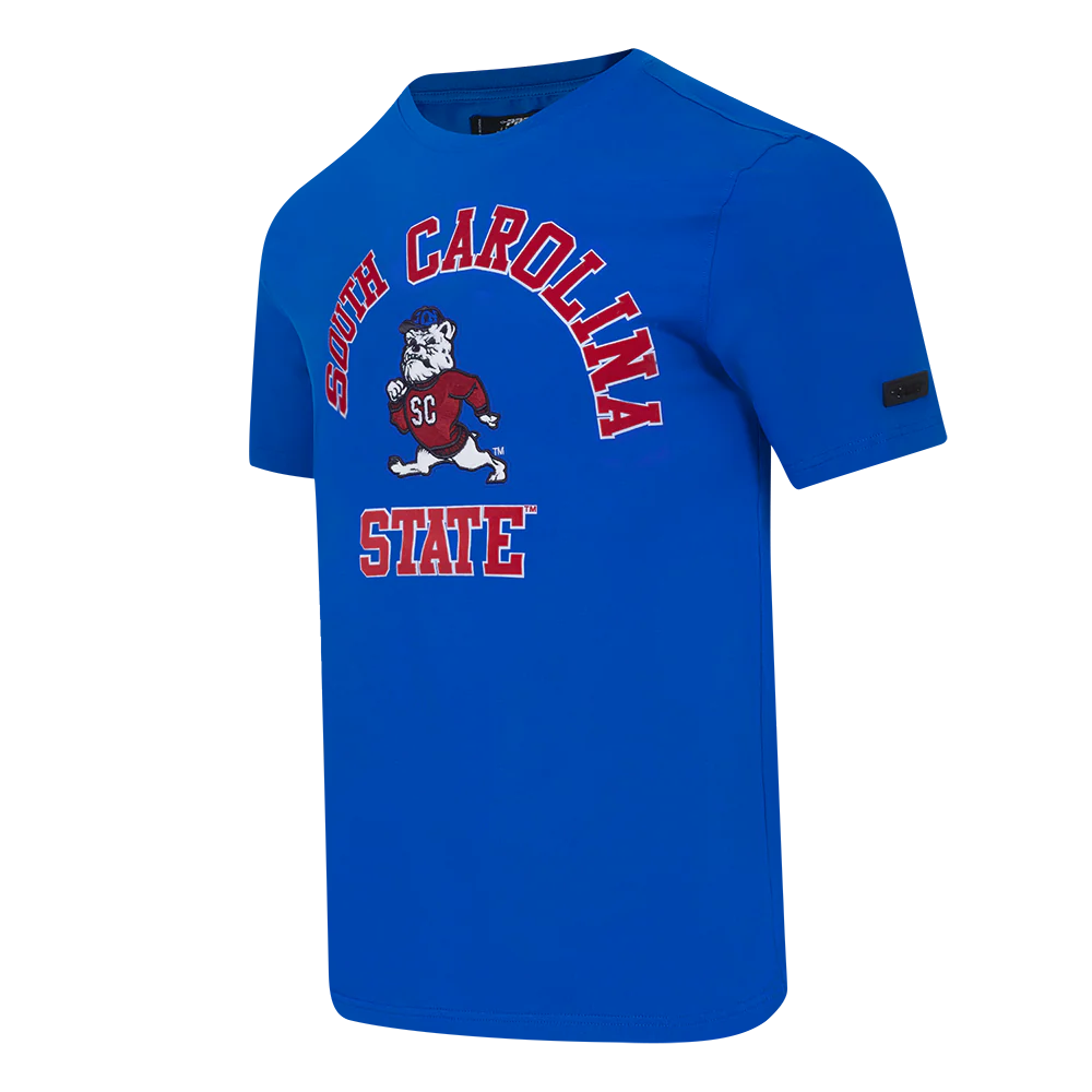 SOUTH CAROLINA STATE UNIVERSITY CLASSIC MEN'S STACKED LOGO TEE (ROYAL BLUE) - Image 2