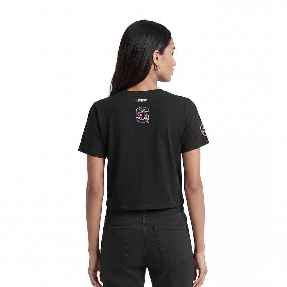 SOUTH CAROLINA STATE UNIVERSITY CLASSIC SINGLE JERSEY BOXY TEE (BLACK) - Image 2