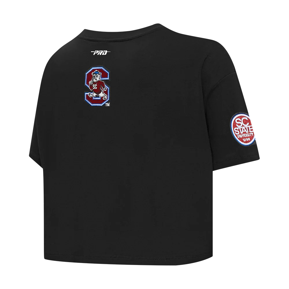 SOUTH CAROLINA STATE UNIVERSITY CLASSIC SINGLE JERSEY BOXY TEE (BLACK) - Image 6