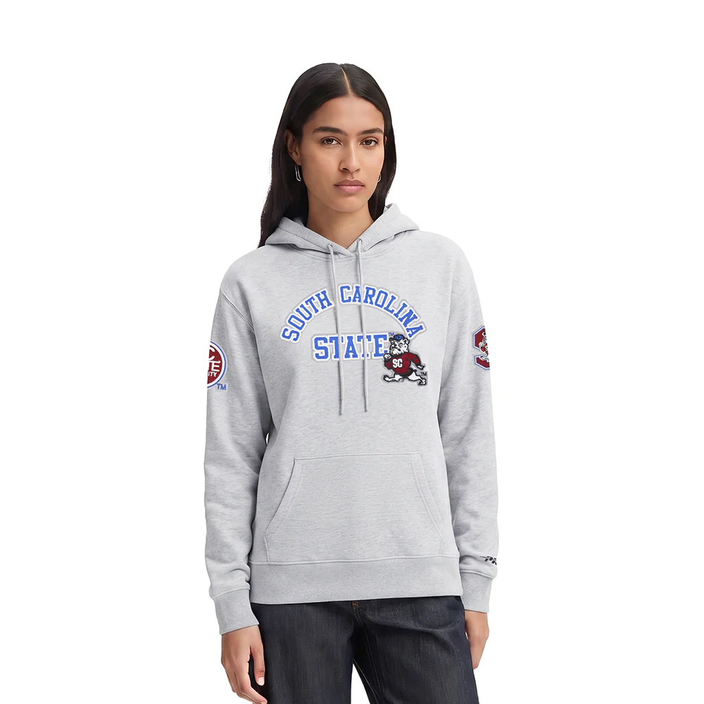 COLLEGE SOUTH CAROLINA STATE UNIVERSITY CLASSIC WOMEN'S FLC PO HOODIE (HEATHER GREY)