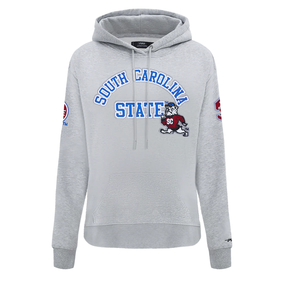 COLLEGE SOUTH CAROLINA STATE UNIVERSITY CLASSIC WOMEN'S FLC PO HOODIE (HEATHER GREY) - Image 3