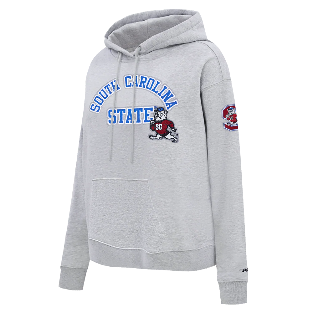 COLLEGE SOUTH CAROLINA STATE UNIVERSITY CLASSIC WOMEN'S FLC PO HOODIE (HEATHER GREY) - Image 4