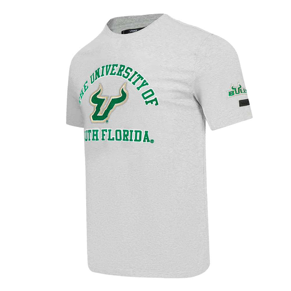 UNIVERSITY OF SOUTH FLORIDA CLASSIC MEN'S STACKED LOGO TEE (HEATHER GREY) - Image 6