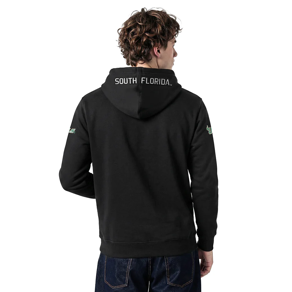 UNIVERSITY OF SOUTH FLORIDA CLASSIC MEN'S FZ PO HOODIE (BLACK) - Image 2