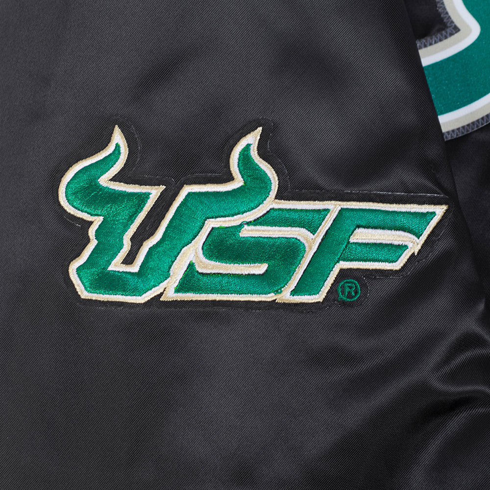 UNIVERSITY OF SOUTH FLORIDA CLASSIC MEN'S SATIN JACKET (BLACK) - Image 18