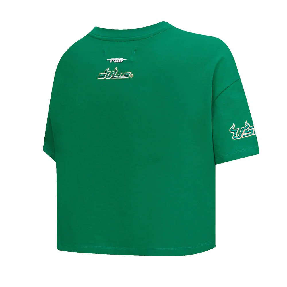 UNIVERSITY OF SOUTH FLORIDA CLASSIC SINGLE JERSEY BOXY TEE (KELLY GREEN) - Image 8