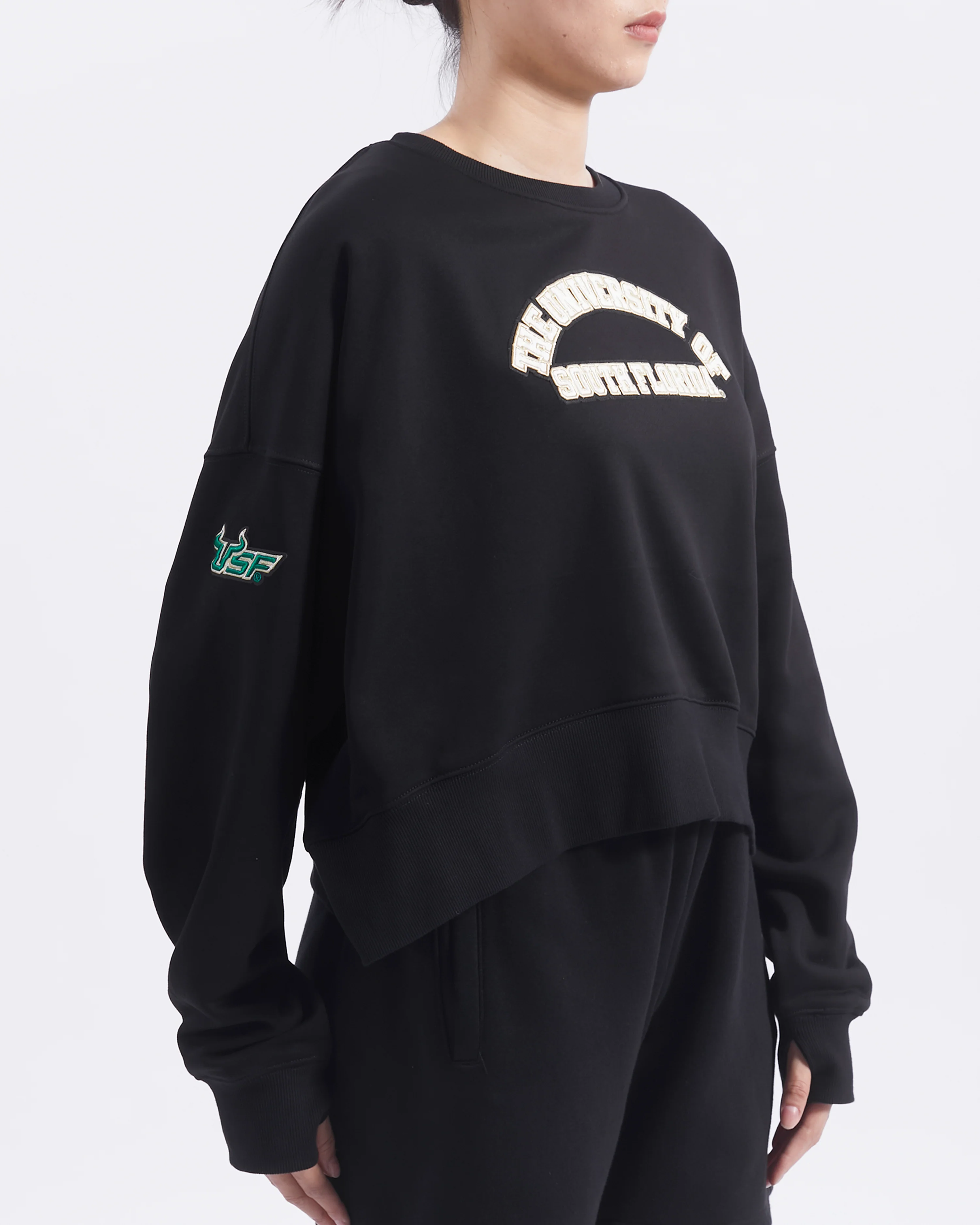 UNIVERSITY OF SOUTH FLORIDA CLASSIC FLEECE CREWNECK (BLACK) - Image 4