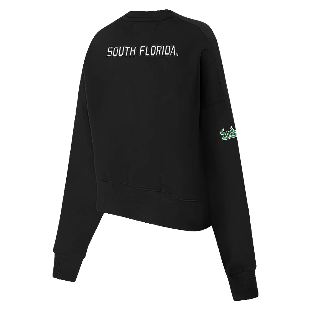 UNIVERSITY OF SOUTH FLORIDA CLASSIC FLEECE CREWNECK (BLACK) - Image 8
