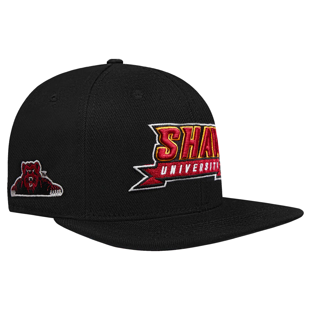 SHAW UNIVERSITY CLASSIC UNISEX WOOL SNAPBACK HAT (BLACK) - Image 2