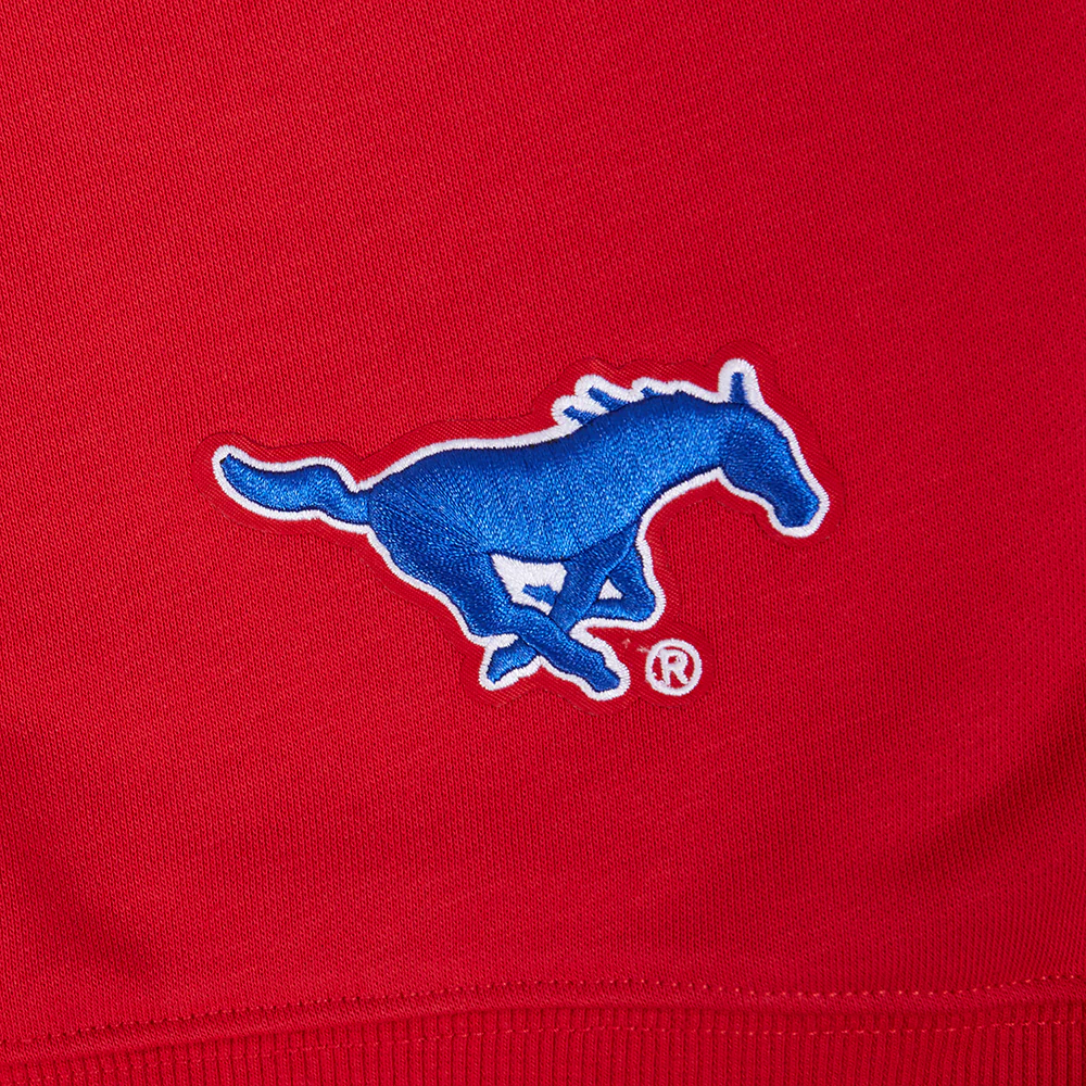 COLLEGE SOUTHERN METHODIST UNIVERSITY WINGSPAN WOMEN'S FLC CREWNECK (RED) - Image 10