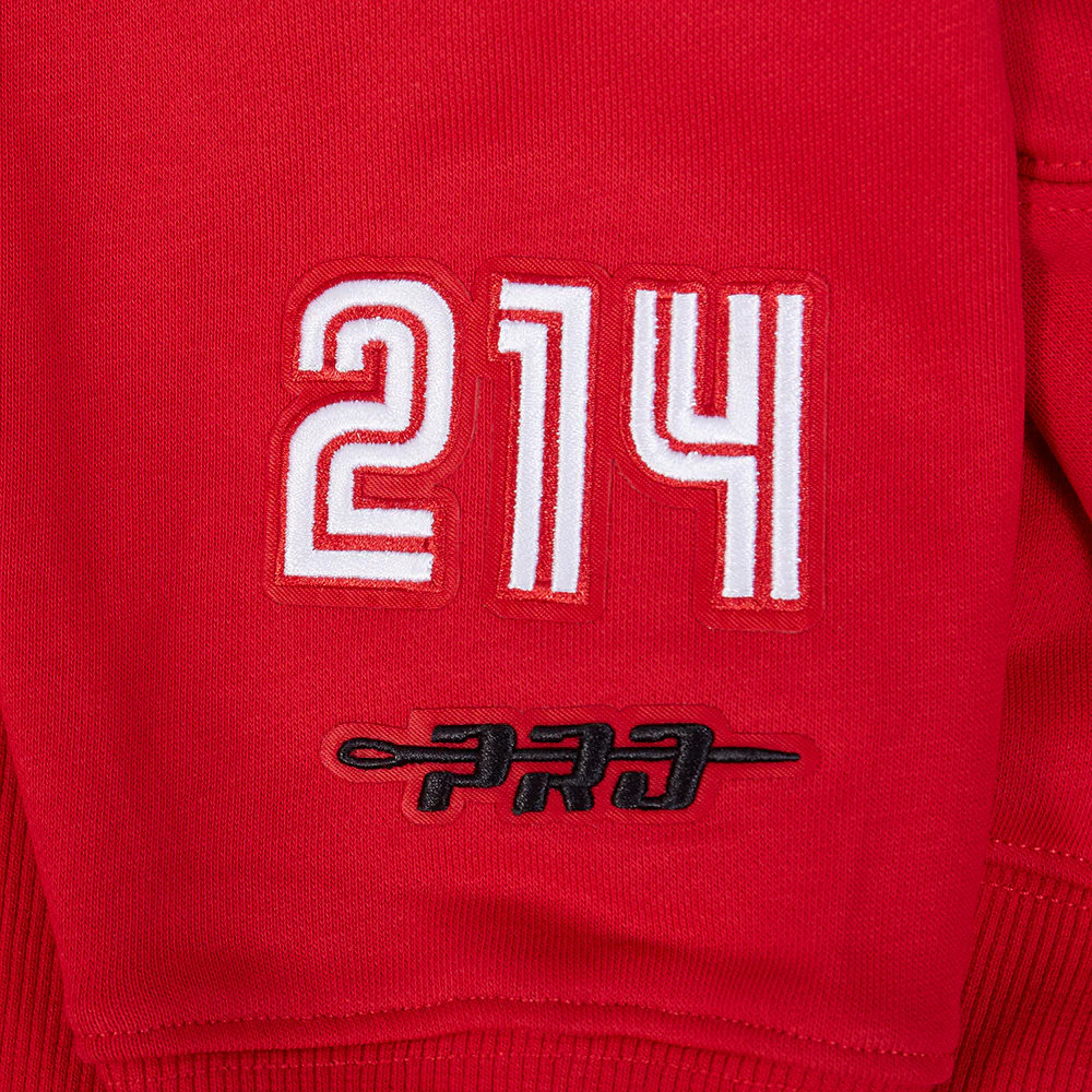 COLLEGE SOUTHERN METHODIST UNIVERSITY WINGSPAN WOMEN'S FLC CREWNECK (RED) - Image 12