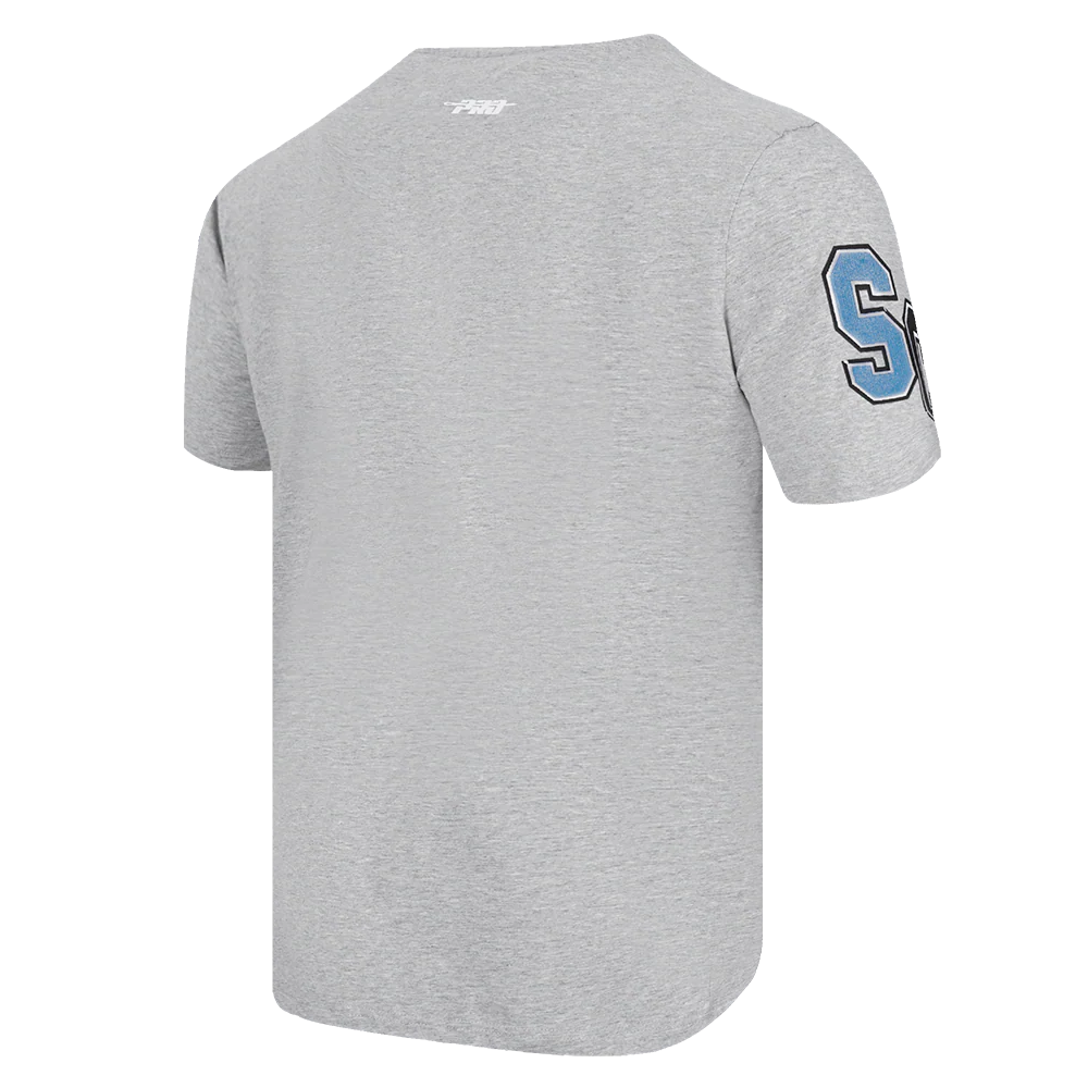 SPELMAN COLLEGE CLASSIC MEN'S STACKED LOGO TEE (HEATHER GREY) - Image 5