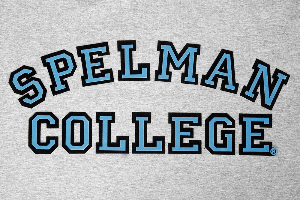 SPELMAN COLLEGE CLASSIC MEN'S STACKED LOGO TEE (HEATHER GREY) - Image 7